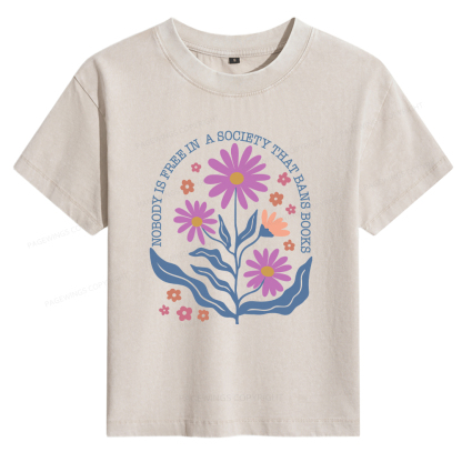 Pagewings Read Banned Books Shirt, Social Justice Gift Women's Washed T-shirt