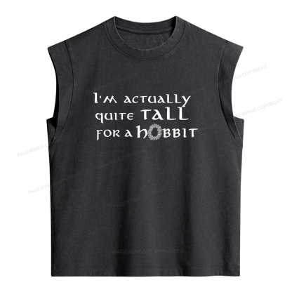 Pagewings I'm Actually Quite Tall Women's Washed Tank Top