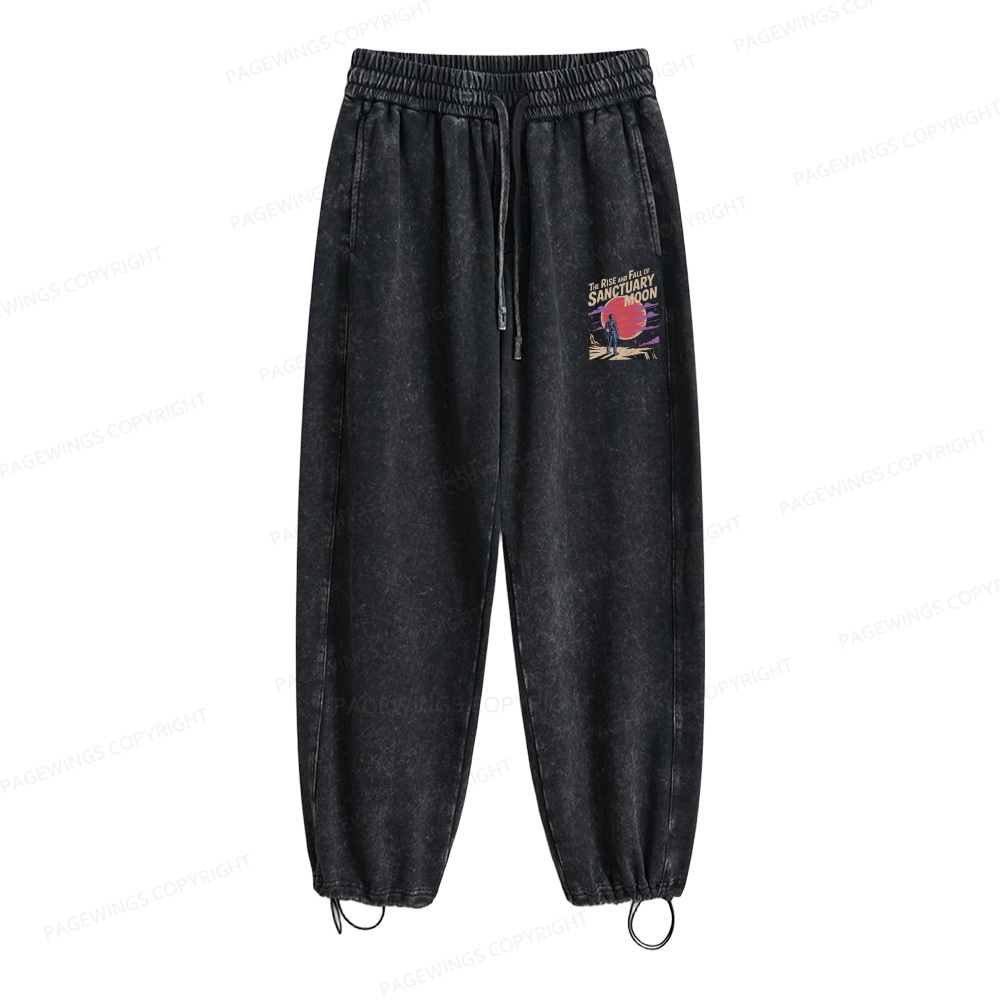 Pagewings The Rise And Fall Of Sanctuary Moon Unisex Washed Sweatpants