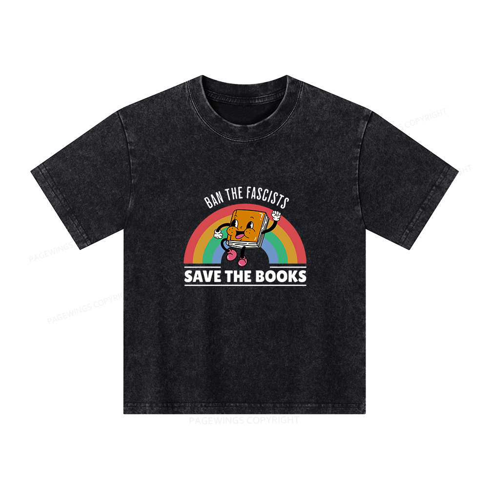 [Copy]Pagewings So Many Books So Little Time Unisex Kids Washed T-shirt