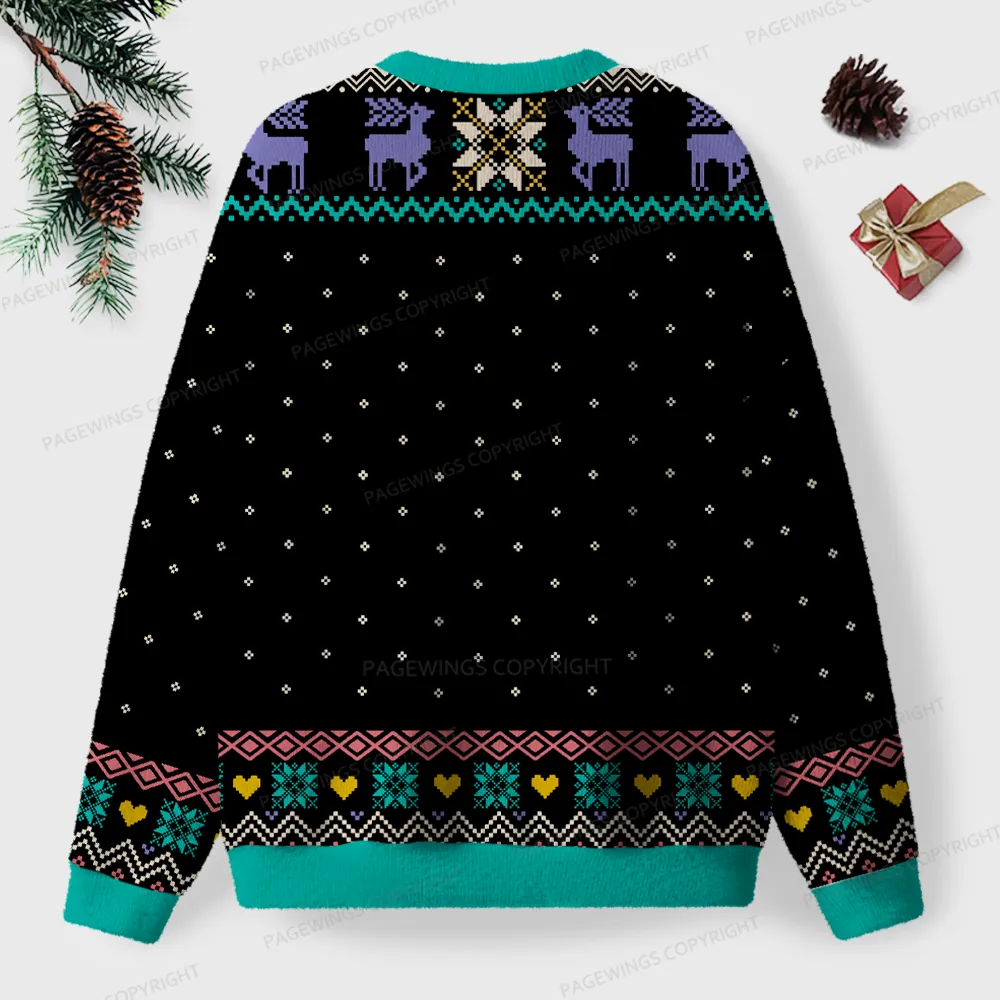 Pagewings Read Banned Books Unisex Ugly Knit Sweatshirt