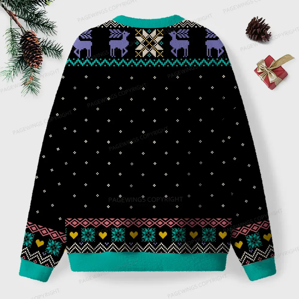 Pagewings Read Banned Books Unisex Ugly Knit Sweatshirt