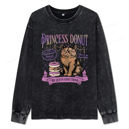 Pagewings Princess Donut Unisex Washed Long Sleeve T-shirt