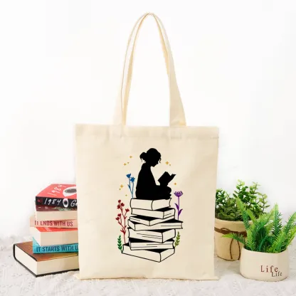 Pagewings Girl Reading Tote Bag