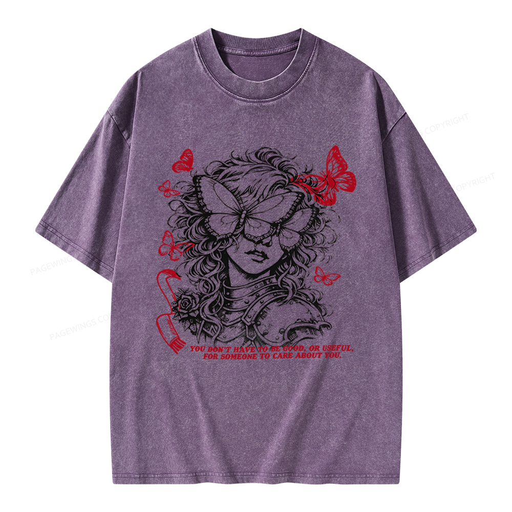 Pagewings Dark Fantasy Lover Unisex Washed T-shirt