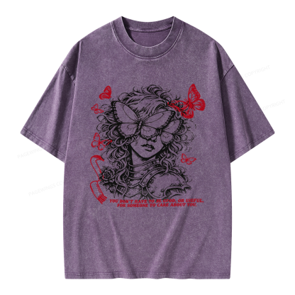 Pagewings Dark Fantasy Lover Unisex Washed T-shirt