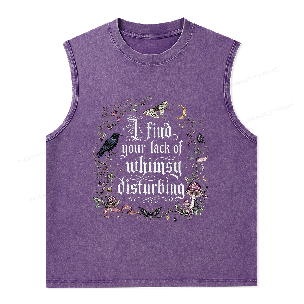 Pagewings Lack of Whimsy Unisex Washed Tank Top