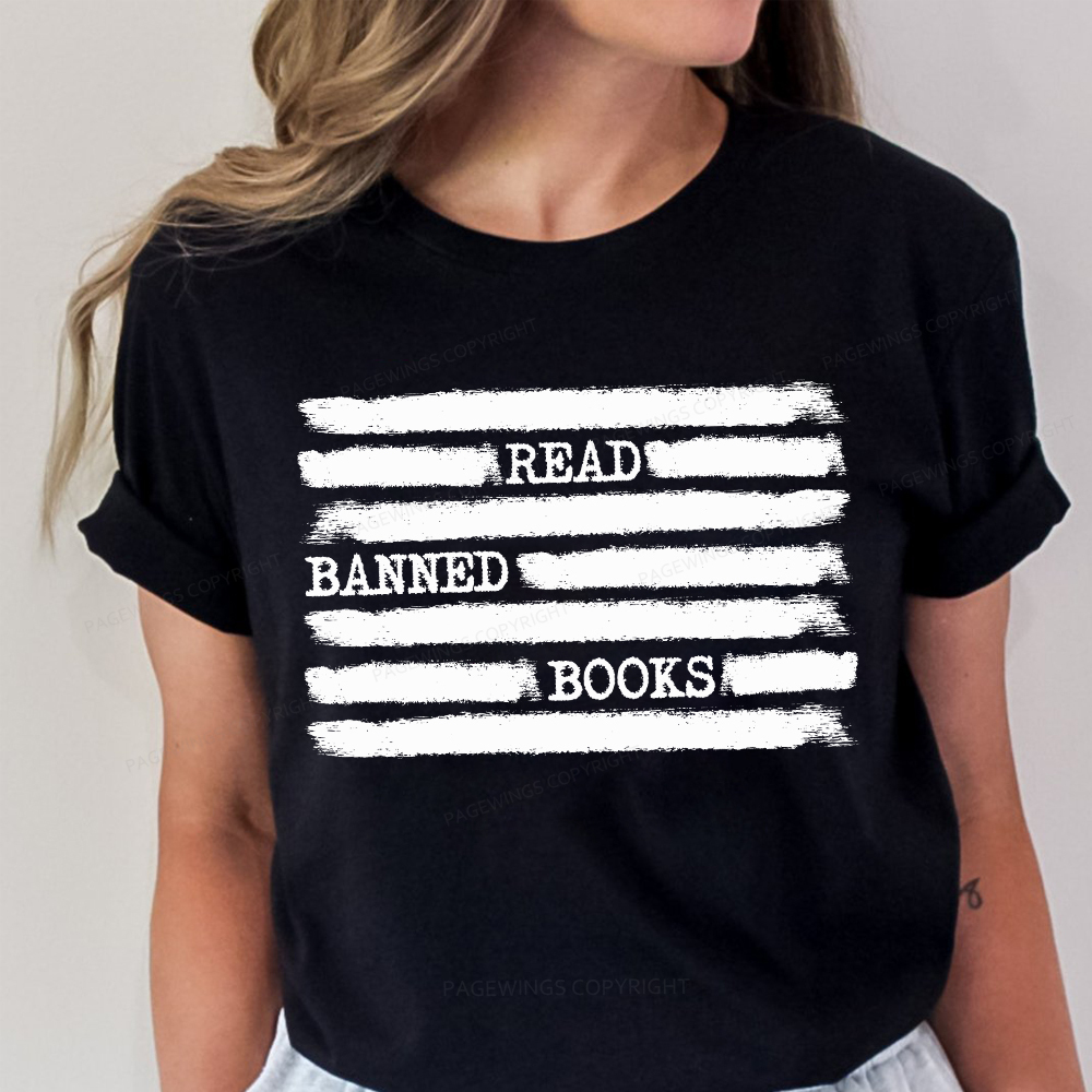 Pagewings Read Banned Books Bookworm Librarian Unisex Classic T-shirt