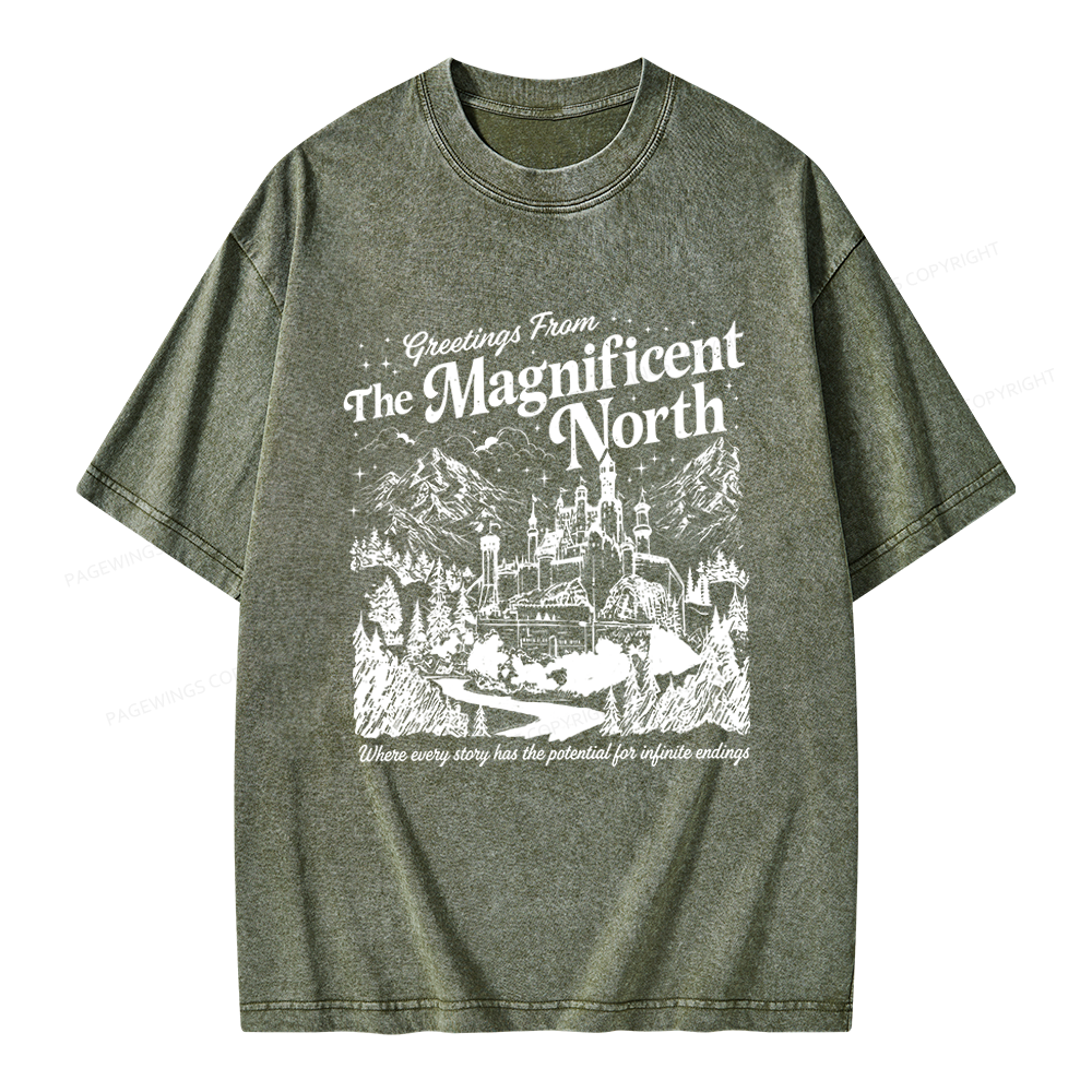 Pagewings Fantasy Reader Unisex Washed T-shirt