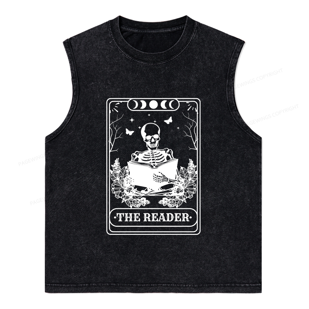Pagewings The Reader Unisex Washed Tank Top