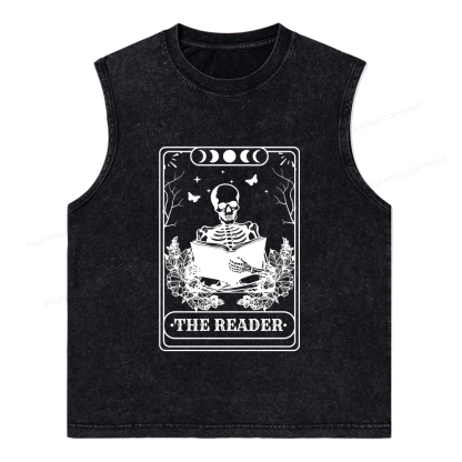Pagewings The Reader Unisex Washed Tank Top