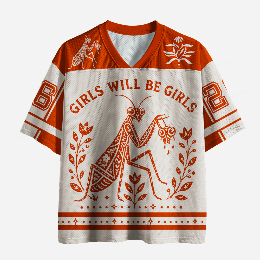 Pagewings Girls Will Be Girls Unisex Mesh Jersey