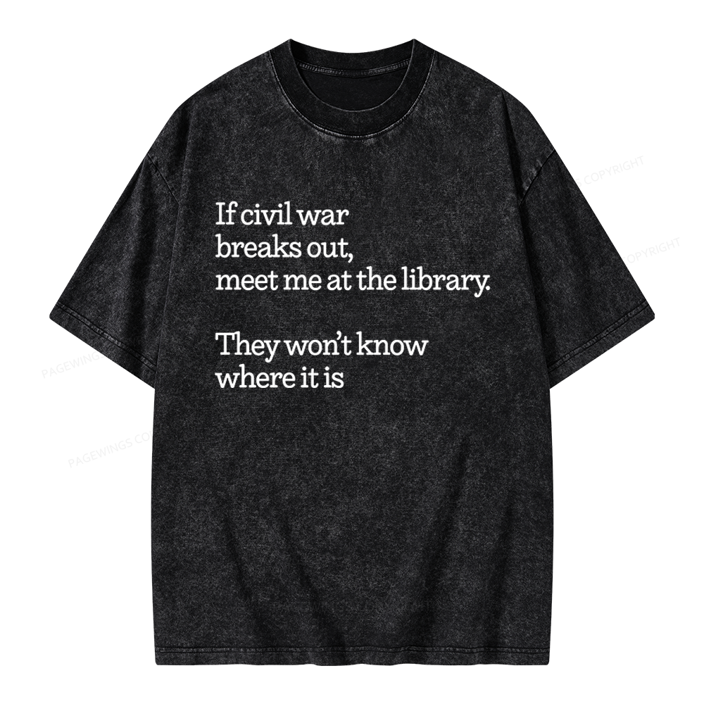 Pagewings Read Banned Books Unisex Washed T-shirt