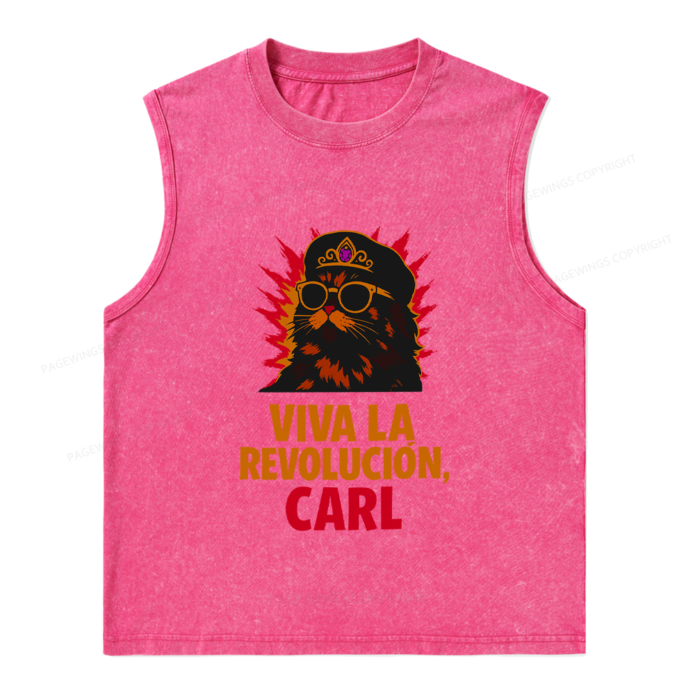 Pagewings Viva La Revolucion Unisex Washed Tank Top