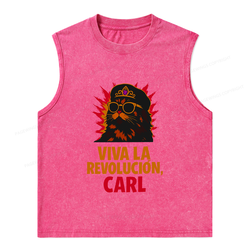 Pagewings Viva La Revolucion Unisex Washed Tank Top