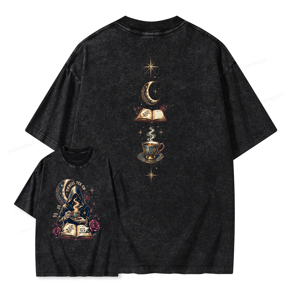 Pagewings Fantasy Reader Unisex Washed T-shirt