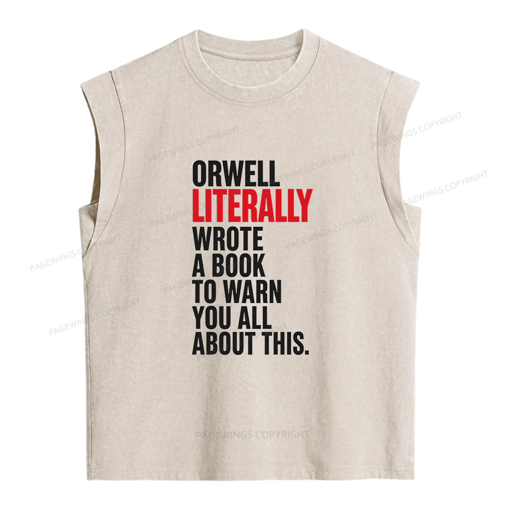 Pagewing I Literally Wrote A Book To Warn You Women's Washed Tank Top