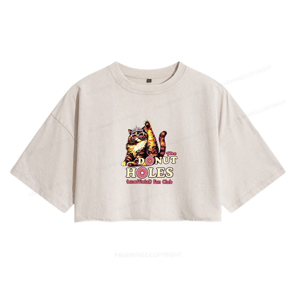 Pagewings Sci Fi Bookish Women's Washed Cropped T-shirt