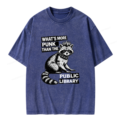 Pagewings What's More Punk Than The Public Library Unisex Washed T-shirt
