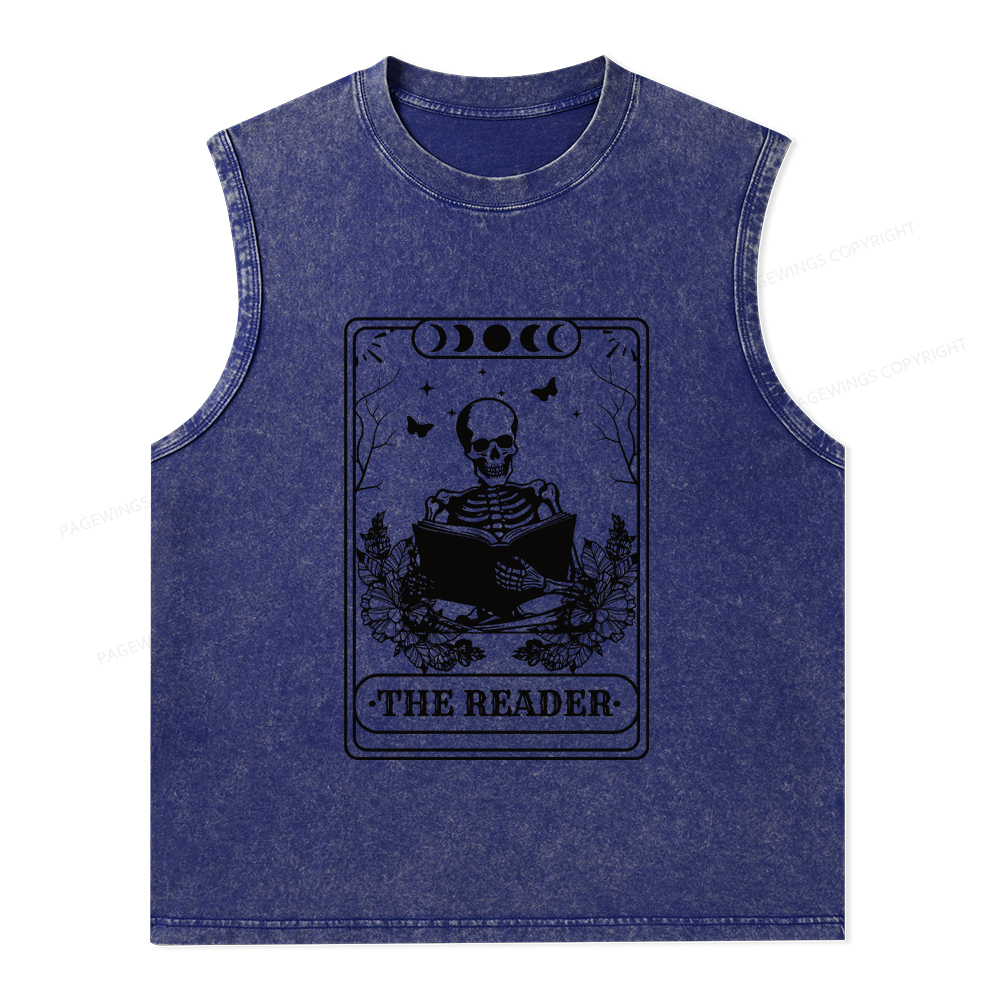 Pagewings The Reader Unisex Washed Tank Top