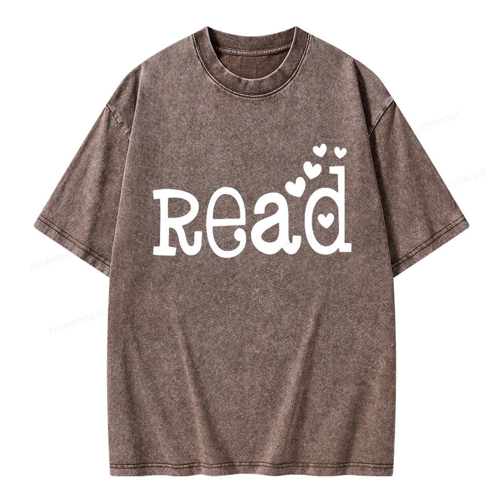 Pagewings Read More Books Unisex Washed T-shirt