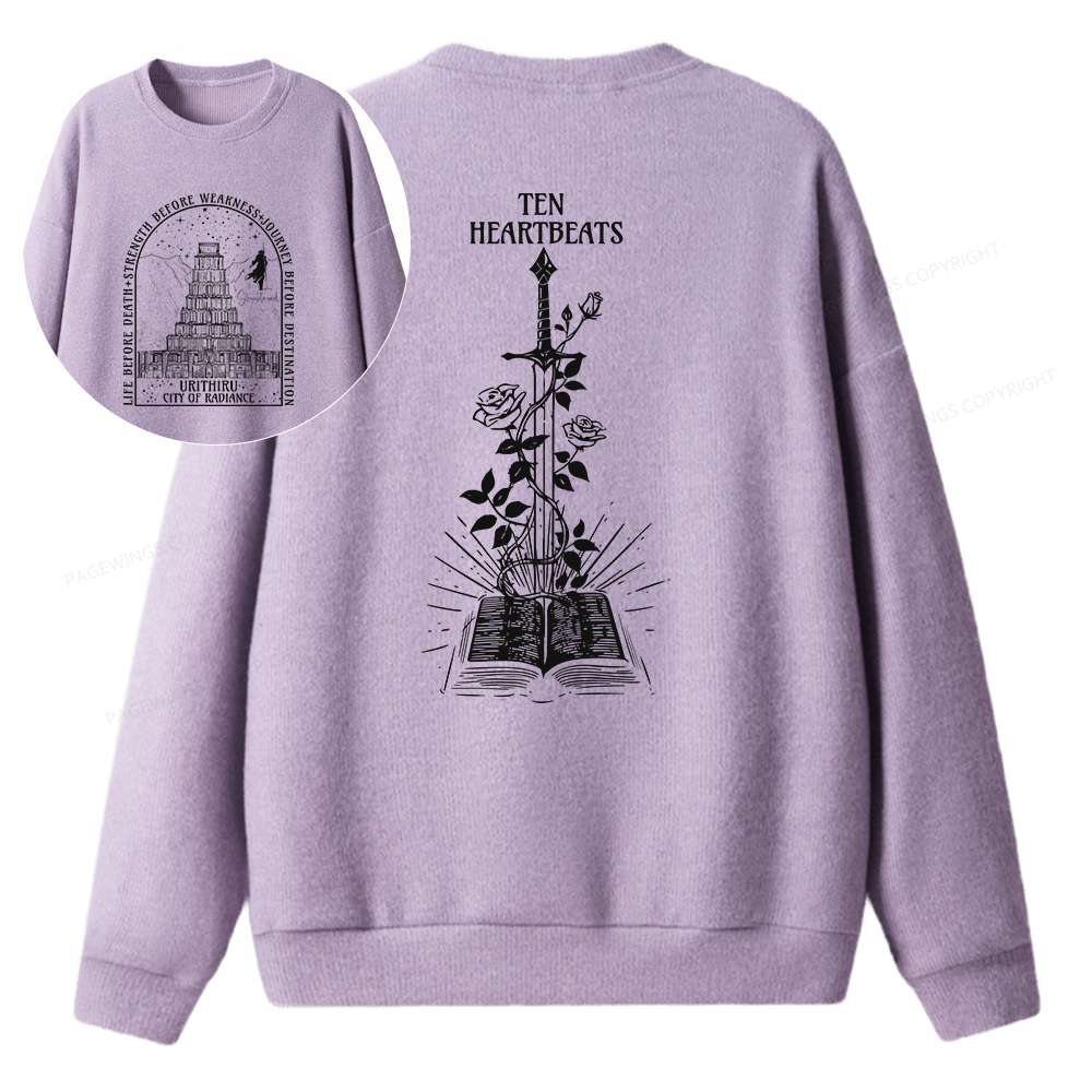 Pagewings Life Before Death Strength Before Weakness Unisex Knit Sweatshirt