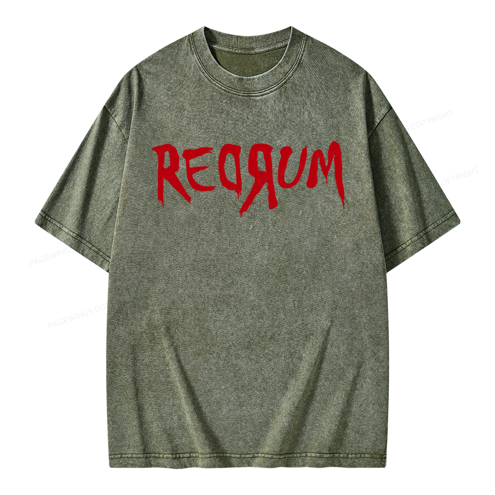 Pagewings Redrum Unisex Washed T-shirt