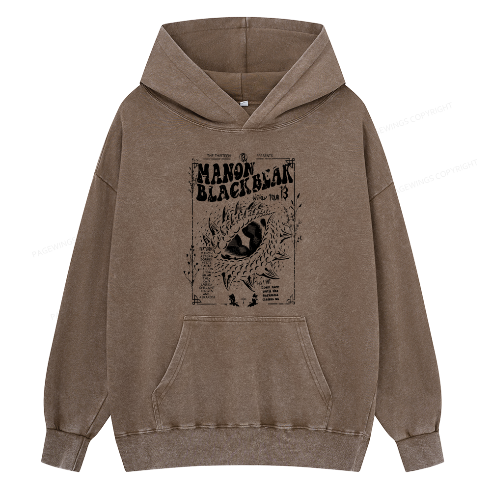 Pagewings ACOTAR Crescent City Rhysand Unisex Washed Hoodie