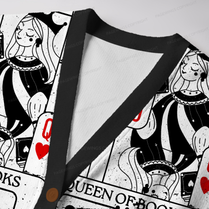 Pagewings Queen Of Books Unisex Ugly Cardigan Sweaters