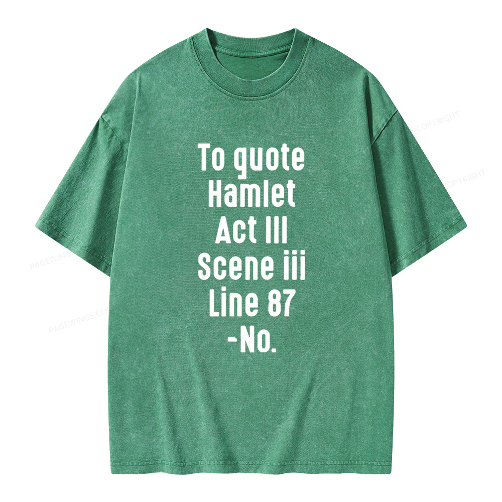 Pagewings Book Quote Unisex Washed T-shirt