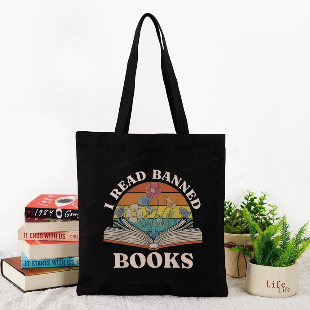 Pagewings I Read Banned Books Tote Bag