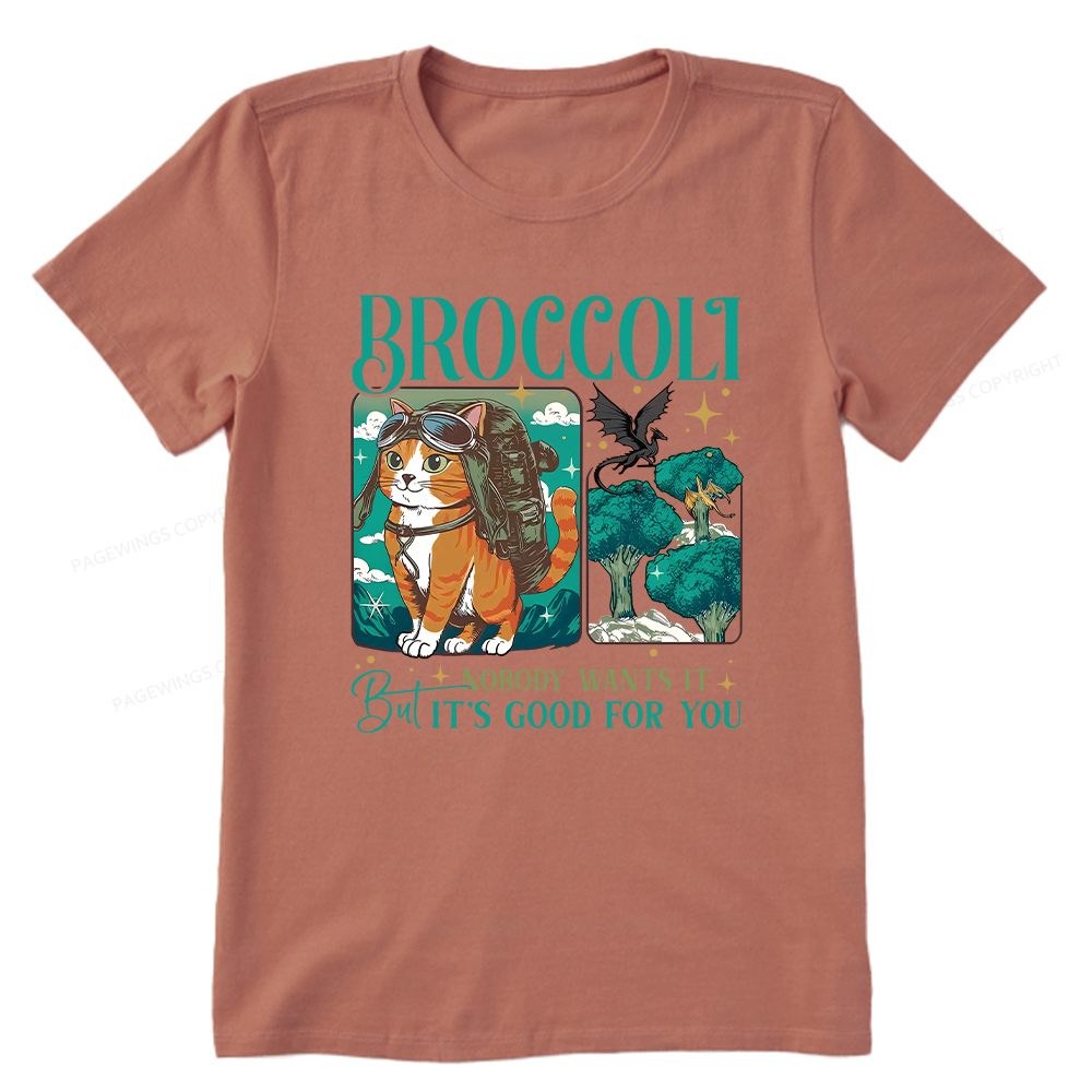 Pagewings Onyx Storm Broccoli Cat Unisex Classic T-shirt