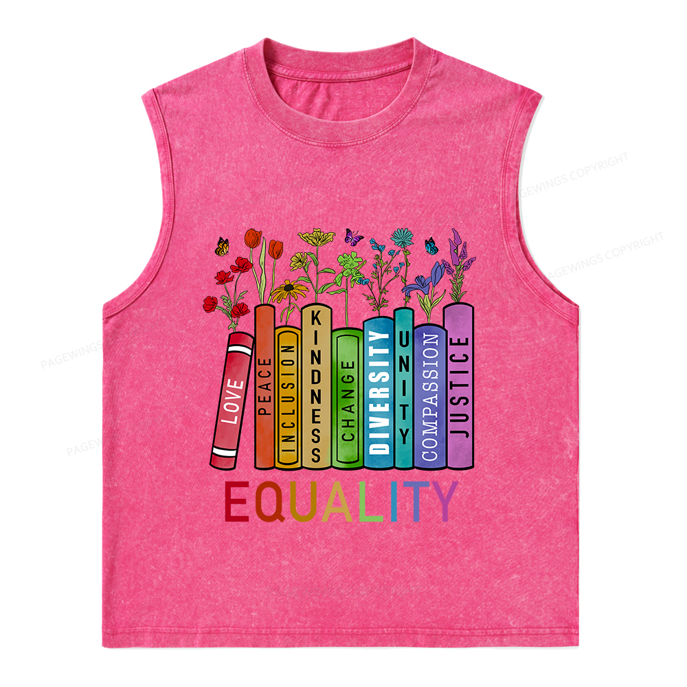 Pagewings Equal Rights Shirt Unisex Washed Tank Top
