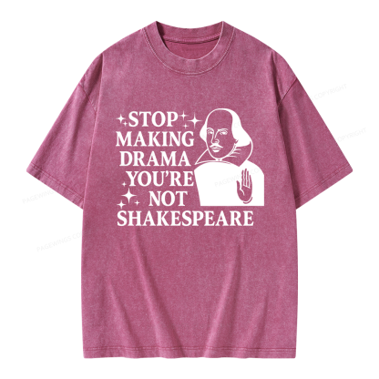 Pagewings Stop Making Drama Unisex Washed T-shirt