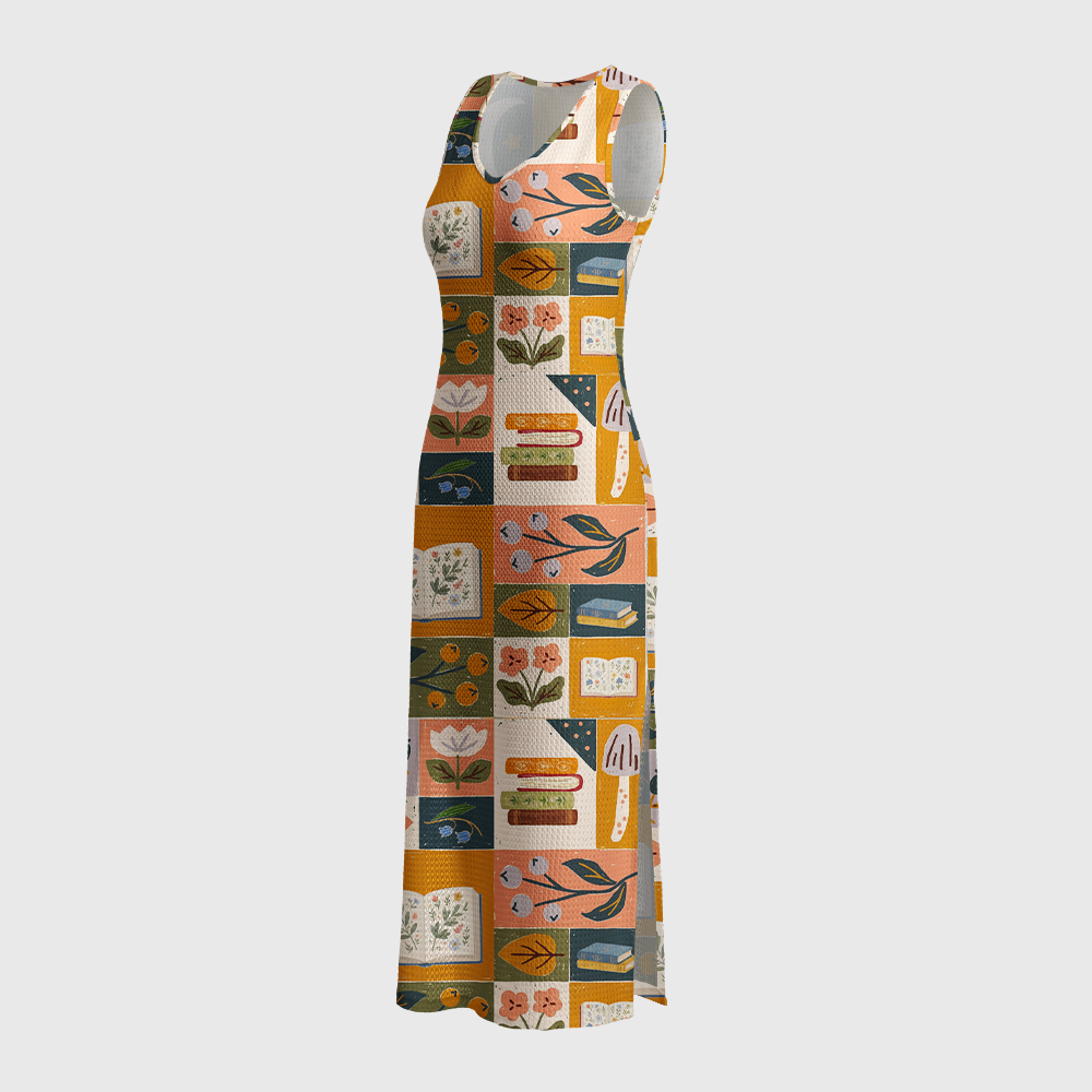 Pagewings Cozy Reading Crochet Maxi Dress