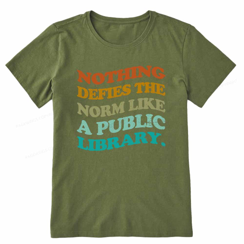 Pagewings Nothing defies the norm like a public library Unisex Classic T-shirt