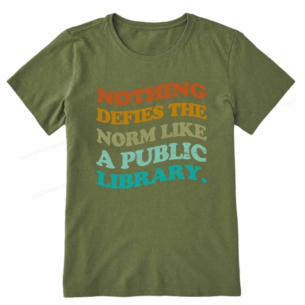 Pagewings Nothing defies the norm like a public library Unisex Classic T-shirt