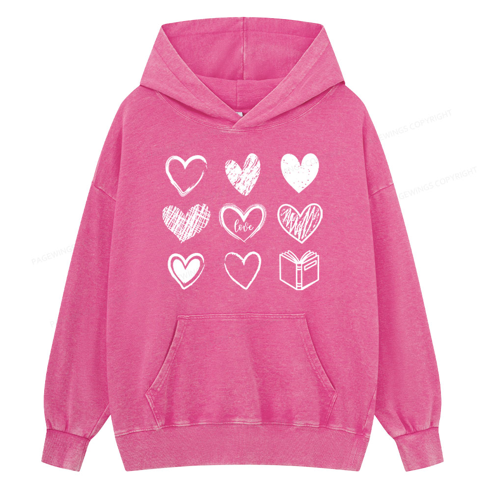 Pagewings To Love And Learn How To Be Loved Unisex Washed Hoodie