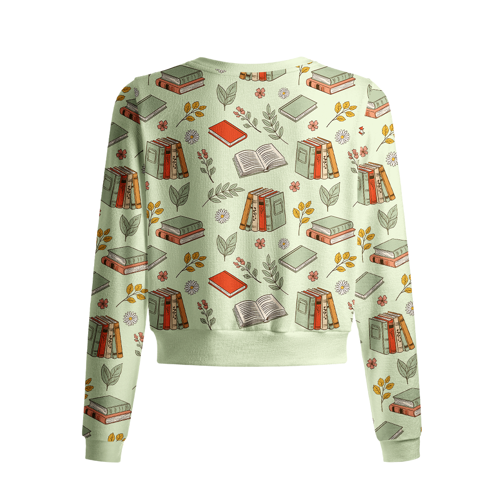 Pagewings Book Lover Crew Neck Cardigan Sweaters