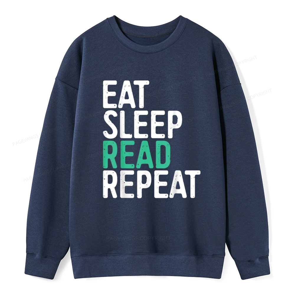 Pagewings Eat Sleep Read Repeat Unisex Classic Sweatshirt