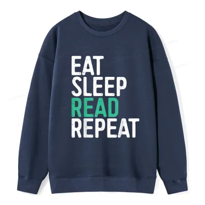 Pagewings Eat Sleep Read Repeat Unisex Classic Sweatshirt
