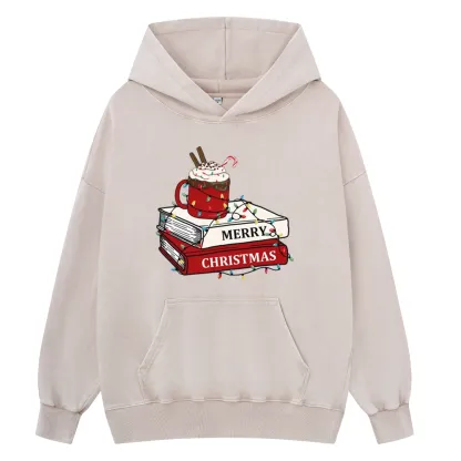 Pagewings Merry Christmas Unisex Washed Hoodie