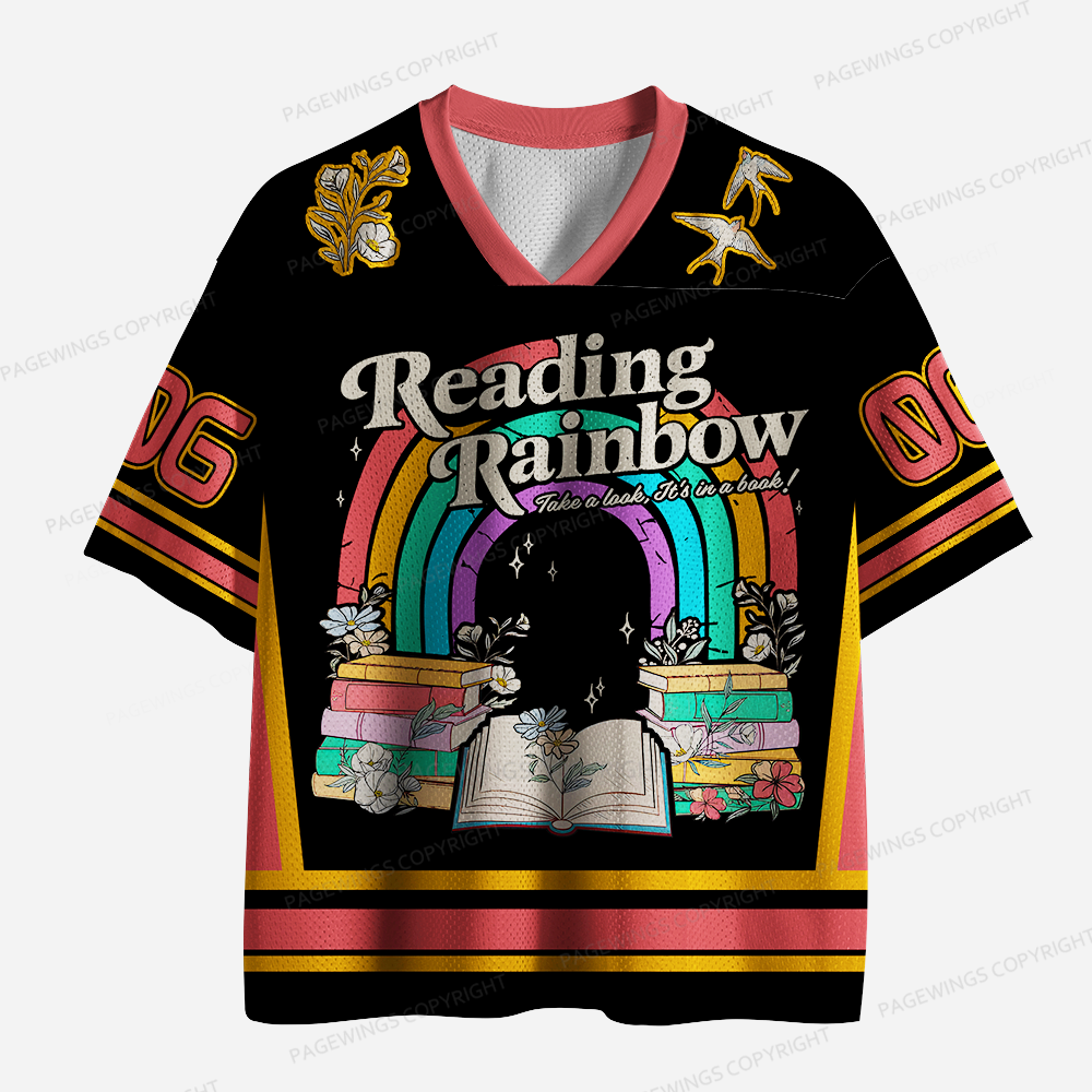 Pagewings Take A Look It’s In A Book  Unisex Mesh Jersey
