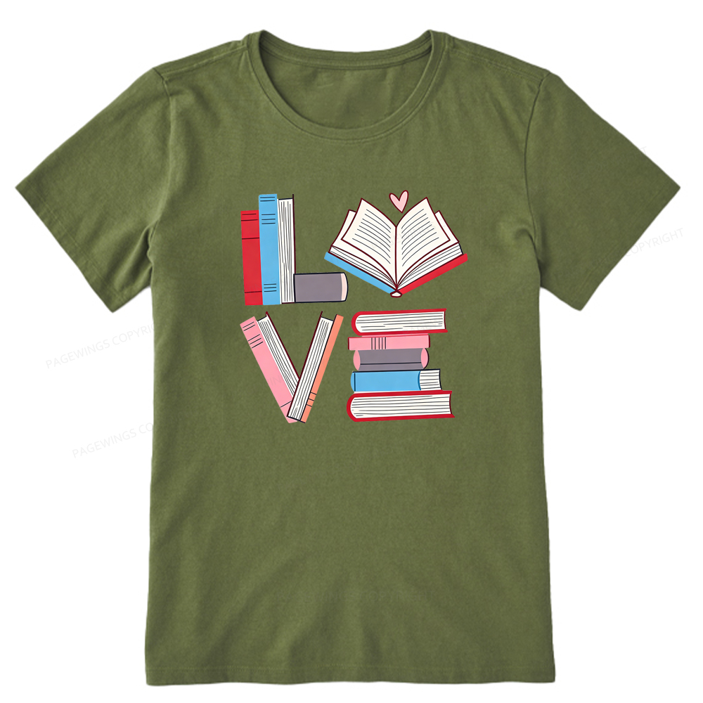 Pagewings Books Lovers Valentines Unisex Classic T-shirt