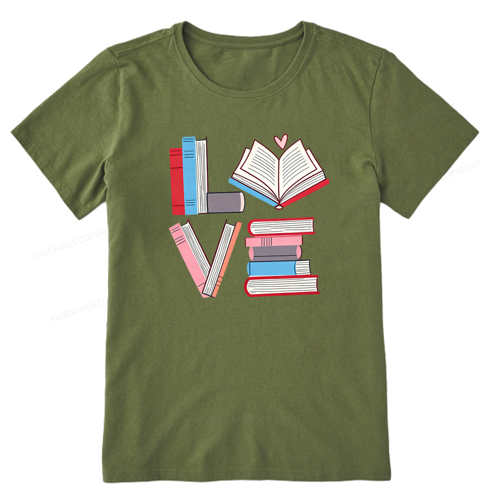 Pagewings Books Lovers Valentines Unisex Classic T-shirt