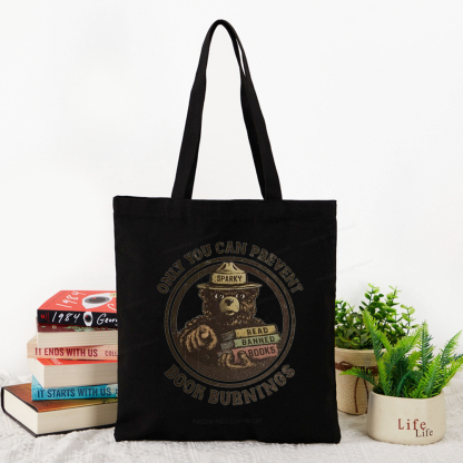 Pagewings Only You Can Prevent Book Burnings Tote Bag