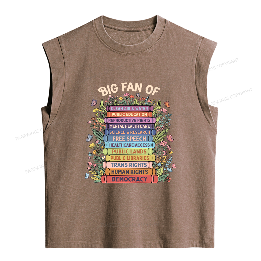 Pagewings Progressive Book Women's Washed Tank Top