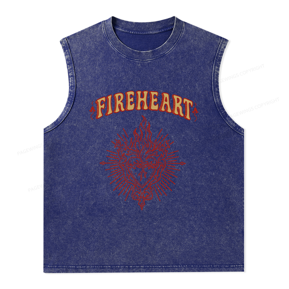 Pagewings Fireheart Unisex Washed Tank Top