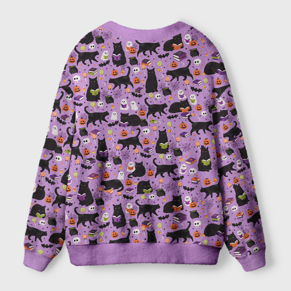 Pagewings Halloween Bookish Light Knit Unisex Cardigan Sweaters
