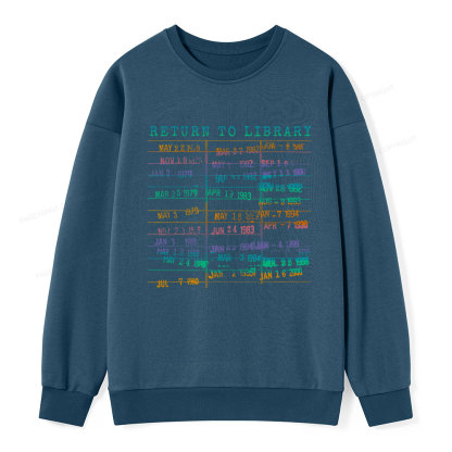 Pagewing Vintage Library Rainbow Unisex Classic Sweatshirt